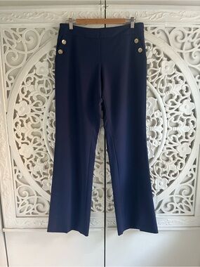 Guess by Marciano Navy Wide Leg Sailor Dress Pants Size 10